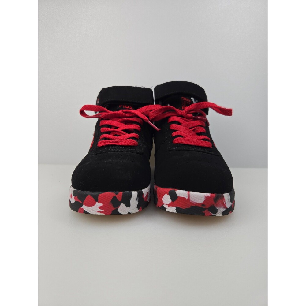 Fila VULC 13 Mashup Red Black White Camo Sneaker Shoe High Top Unisex Kids 2 - Picture 5 of 12